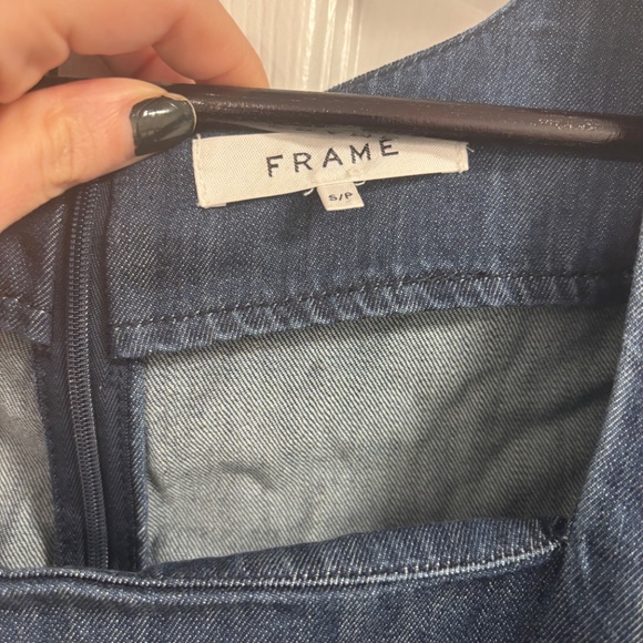 Like New FRAME Nina Puff Sleeve Denim Minidress Size Small - Picture 3 of 4